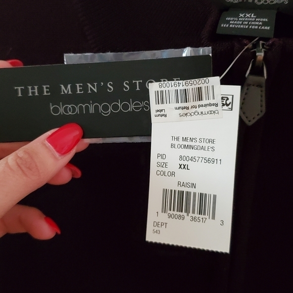 The Men's Store at Bloomingdale's Quarter-Zip Merino Sweater NWT - Picture 8 of 10